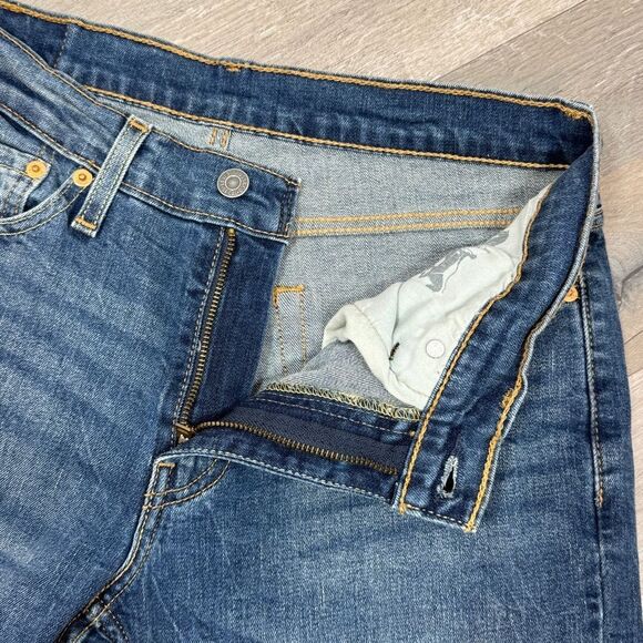 Levi’s 514 Custom Crop Straight Leg Mid Rise Jeans Blue Size 30 - Picture 5 of 13